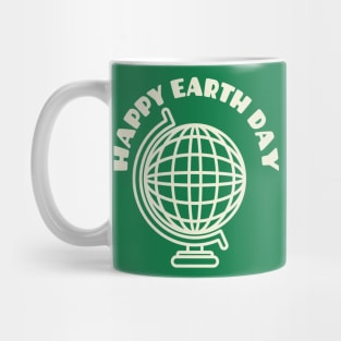 Happy Earth Day White Lineart Mug
